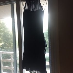 David's Bridal Navy Short Bridesmaid's Dress